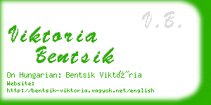 viktoria bentsik business card